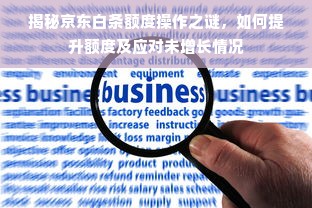 揭秘京东白条额度操作之谜，如何提升额度及应对未增长情况
