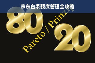 京东白条额度管理全攻略
