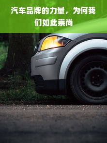 汽车品牌的力量，为何我们如此崇尚