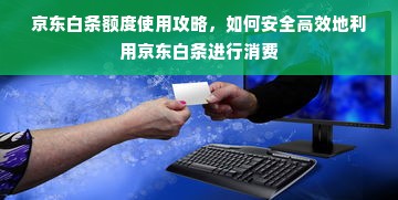 京东白条额度使用攻略，如何安全高效地利用京东白条进行消费