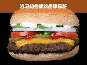 洛阳知名餐饮品牌探秘