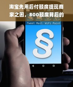 淘宝先用后付额度提现商家之困，800额度背后的故事