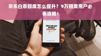 京东白条额度怎么提升？9万额度用户必看攻略！