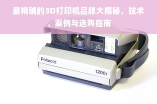 最精确的3D打印机品牌大揭秘，技术、案例与选购指南