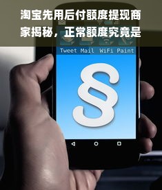 淘宝先用后付额度提现商家揭秘，正常额度究竟是多少？