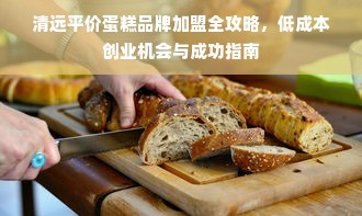 清远平价蛋糕品牌加盟全攻略，低成本创业机会与成功指南