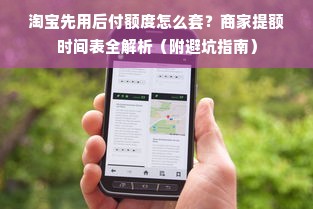 淘宝先用后付额度怎么套？商家提额时间表全解析（附避坑指南）