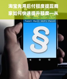 淘宝先用后付额度提现商家如何快速提升额度—从零到一再到无限