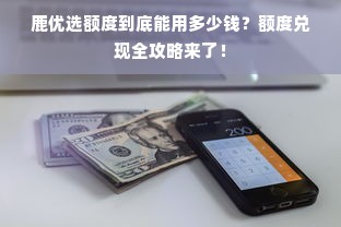 鹿优选额度到底能用多少钱？额度兑现全攻略来了！