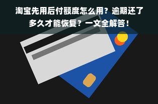 淘宝先用后付额度怎么用？逾期还了多久才能恢复？一文全解答！