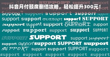 抖音月付额度翻倍攻略，轻松提升300元！