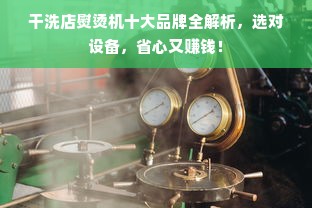干洗店熨烫机十大品牌全解析，选对设备，省心又赚钱！
