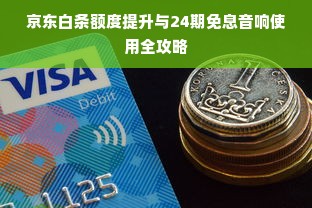 京东白条额度提升与24期免息音响使用全攻略
