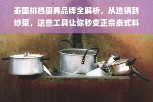 泰国排档厨具品牌全解析，从选锅到炒菜，这些工具让你秒变正宗泰式料理师傅