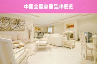 中国全屋家居品牌概览