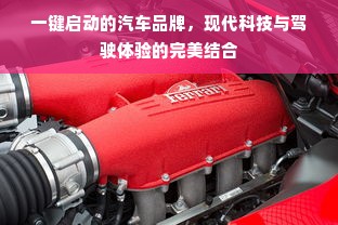 一键启动的汽车品牌，现代科技与驾驶体验的完美结合