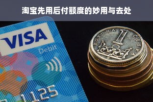 淘宝先用后付额度的妙用与去处