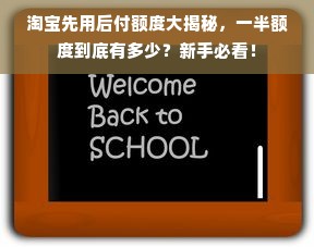 淘宝先用后付额度大揭秘，一半额度到底有多少？新手必看！