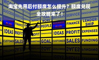 淘宝先用后付额度怎么提升？额度兑现全攻略来了！