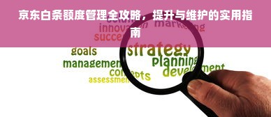 京东白条额度管理全攻略，提升与维护的实用指南
