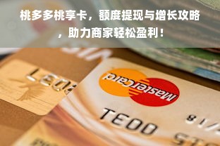 桃多多桃享卡，额度提现与增长攻略，助力商家轻松盈利！
