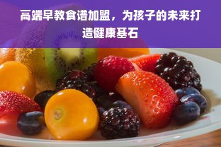 高端早教食谱加盟，为孩子的未来打造健康基石