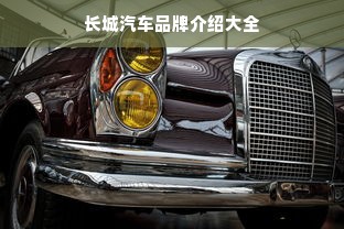 长城汽车品牌介绍大全