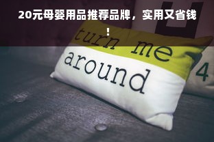 20元母婴用品推荐品牌，实用又省钱！