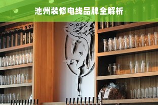 池州装修电线品牌全解析