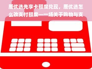 鹿优选先享卡额度兑现，鹿优选怎么改支付额度—一场关于购物与支付的变革之旅