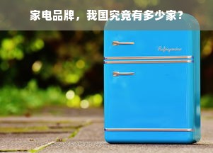 家电品牌，我国究竟有多少家？