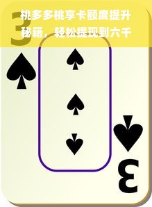 桃多多桃享卡额度提升秘籍，轻松提现到六千，商家必看攻略！