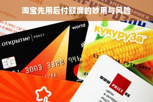 淘宝先用后付额度的妙用与风险