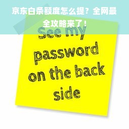 京东白条额度怎么提？全网最全攻略来了！