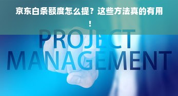 京东白条额度怎么提？这些方法真的有用！