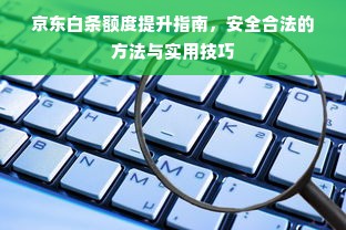 京东白条额度提升指南，安全合法的方法与实用技巧