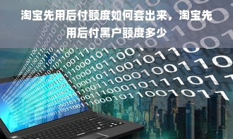 淘宝先用后付额度如何套出来，淘宝先用后付黑户额度多少