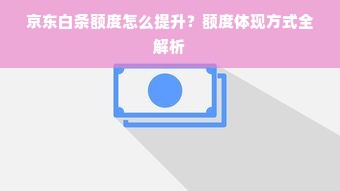 京东白条额度怎么提升？额度体现方式全解析