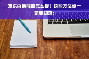 京东白条额度怎么提？这些方法你一定要知道！