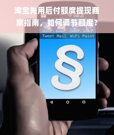 淘宝先用后付额度提现商家指南，如何调节额度？