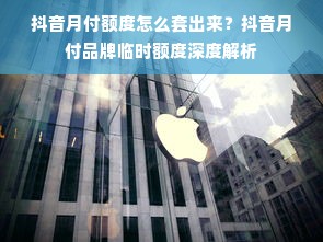 抖音月付额度怎么套出来？抖音月付品牌临时额度深度解析