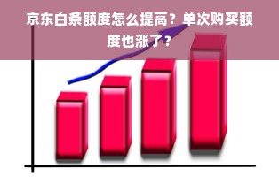 京东白条额度怎么提高？单次购买额度也涨了？