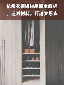 杭州衣柜板材品牌全解析，选对材料，打造梦想衣橱