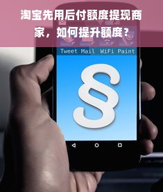 淘宝先用后付额度提现商家，如何提升额度？
