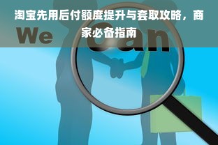 淘宝先用后付额度提升与套取攻略，商家必备指南
