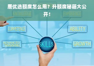 鹿优选额度怎么用？升额度秘籍大公开！