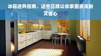 冰箱选购指南，这些品牌让你家厨房冻龄又省心