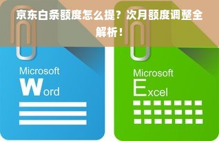 京东白条额度怎么提？次月额度调整全解析！
