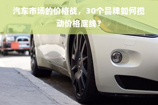 汽车市场的价格战，30个品牌如何搅动价格底线？