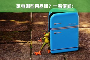 家电哪些用品牌？一看便知！